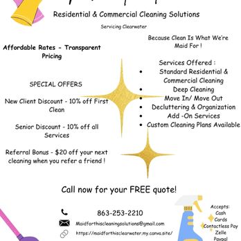 Maid For This - Home Cleaning Near Me - Clearwater , Florida Maid For This - Home Cleaning Near Me - Clearwater , Florida