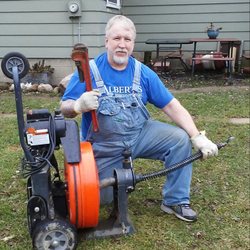 AAA Sewer & Drain Cleaning - Jim's ready to auger out you sewer with his power auger!