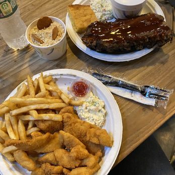 Hudson Valley Food Hall - Fish and chips and ribs with baked beans!! The ribs were so tender and the pudding wasn't overly sweet and homemade baked beans! - Food Court Near Me - Beacon, New York Hudson Valley Food Hall - Fish and chips and ribs with baked beans!! The ribs were so tender and the pudding wasn't overly sweet and homemade baked beans! - Food Court Near Me - Beacon, New York
