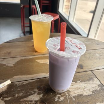 Noodlebox - Taro bubble tea and passion fruit bubble tea - Asian Fusion Near Me - Airdrie, Alberta Noodlebox - Taro bubble tea and passion fruit bubble tea - Asian Fusion Near Me - Airdrie, Alberta