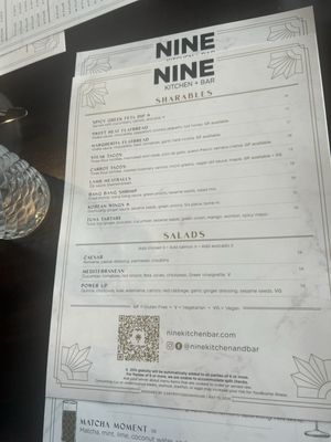 Menu photo 5 Nine Kitchen and Bar Ferndale, MI