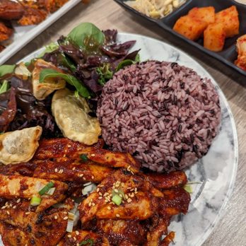 Spoon Korean Bistro - Spicy chicken bbq combination plate - Korean Near Me - Fremont, California
