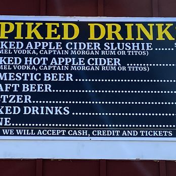 Sonny Acres Farm - Spiked Drinks menu - Pumpkin Patches Near Me - West Chicago, Illinois Sonny Acres Farm - Spiked Drinks menu - Pumpkin Patches Near Me - West Chicago, Illinois