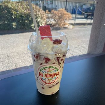 Mi Alegria Mexican Antojitos - Fresa con crema - Ice Cream & Frozen Yogurt Near Me - Lincoln, California Mi Alegria Mexican Antojitos - Fresa con crema - Ice Cream & Frozen Yogurt Near Me - Lincoln, California