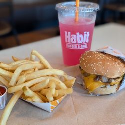 Habit Burger & Grill - Double Char Meal $15.19 July 2025
