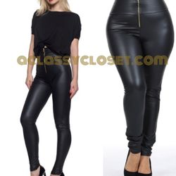 A Classy Closet Boutique - Faux Leather Leggings