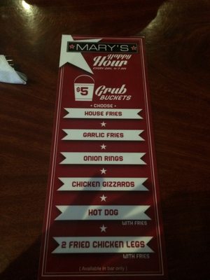 Menu photo 4 Mary's Bar & Grill Longview, WA Menu photo 4 Mary's Bar & Grill Longview, WA