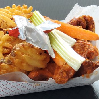 Scubber's Hot Wings - 10 piece chicken wings with waffle fries - Chicken Wings Near Me - Albany, New York Scubber's Hot Wings - 10 piece chicken wings with waffle fries - Chicken Wings Near Me - Albany, New York