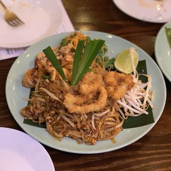 Jintana Thai Farmhouse - Jintana's Original Pad Thai with calamari - Thai Near Me - Brooklyn, New York