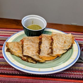 Señor Taco - Senor Quesadilla with Cabeza (shredded beef) & salsa verde - Tacos Near Me - Bellevue, Washington
