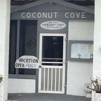 Cafe Coconut Cove - Very disappointed that I drove 45 minutes and it's closed until Aug 1. Please update your Yelp page - German Near Me - Melbourne Beach, Florida Cafe Coconut Cove - Very disappointed that I drove 45 minutes and it's closed until Aug 1. Please update your Yelp page - German Near Me - Melbourne Beach, Florida