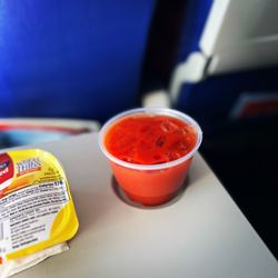 Southwest Airlines - I always get the Bloody Mary mix!