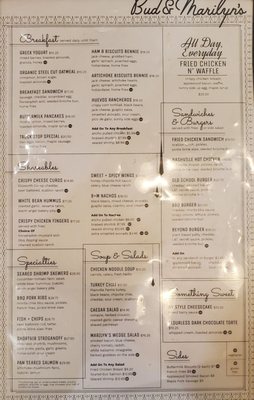 Menu photo 7 Bud & Marilyn’s Philadelphia, PA