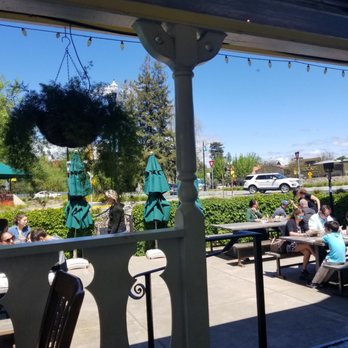 The Parish Cafe - Outside seating with umbrellas - Cajun/Creole Near Me - Healdsburg, California The Parish Cafe - Outside seating with umbrellas - Cajun/Creole Near Me - Healdsburg, California