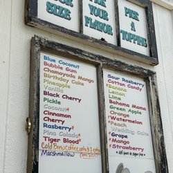 Welcome Home Denton Snow Cones - Menu