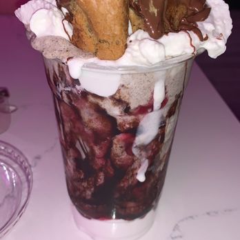 The Cookie Connect - Stuffed Nutella s'mores cookie cup mixed with Cinnamon Toast Crunch oreo pieces chocolate and raspberry drizzle - Bakeries Near Me - Ridgewood, New Jersey