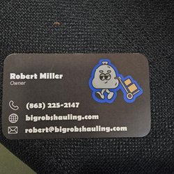 Big Rob Hauling - Here's how u can reach him too