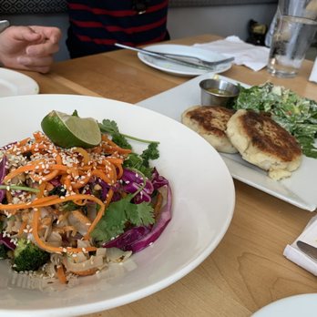 Salt Shaker Deli - Crab cake and noodle salad - Pizza Near Me - Lunenburg, Nova Scotia Salt Shaker Deli - Crab cake and noodle salad - Pizza Near Me - Lunenburg, Nova Scotia