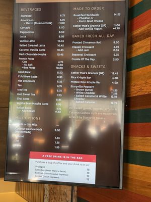 Menu photo 3 Storyville Coffee Seattle, WA Menu photo 3 Storyville Coffee Seattle, WA