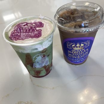 Queen Isabellas Bakery - Strawberry matcha and iced mocha - Bakeries Near Me - Orange, California Queen Isabellas Bakery - Strawberry matcha and iced mocha - Bakeries Near Me - Orange, California