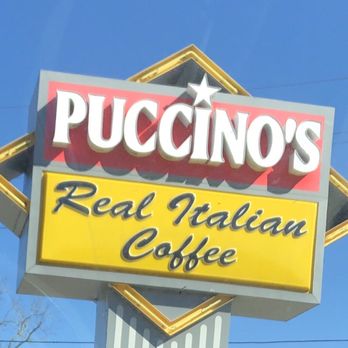 Puccino's Coffee - a sign for puccino's real italian coffee - Desserts Near Me - Metairie, Louisiana Puccino's Coffee - a sign for puccino's real italian coffee - Desserts Near Me - Metairie, Louisiana