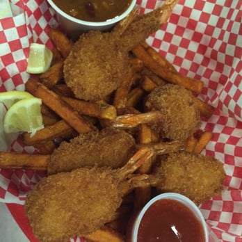 Angry Crab Shack - Fried shrimp basket with sweet potato fries and BBQ beans - Seafood Near Me - Mesa, Arizona Angry Crab Shack - Fried shrimp basket with sweet potato fries and BBQ beans - Seafood Near Me - Mesa, Arizona