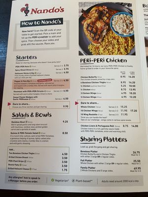 Menu photo 6 Nando's London, XGL Menu photo 6 Nando's London, XGL