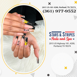 Star & Stripes Nails Spa - Elevate your style with our sleek and chic long square nails - a timeless shape for a modern and sophisticated look!