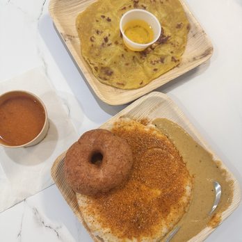 Bangalore Tiffin Room - Bidadi Style Idli Vada combo & Obbattu - Indian Near Me - Round Rock, Texas