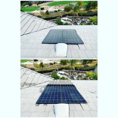 Solar Panel Cleaning - Don’t lose efficiency on dirty panels.  We clean all the solar panels with deionized water, filtered out all the hard water and calcium so when it dries it dry spot free