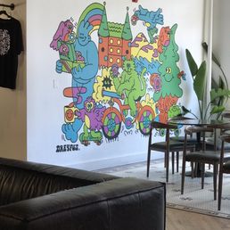 Cool mural inside Guru in Boise, ID