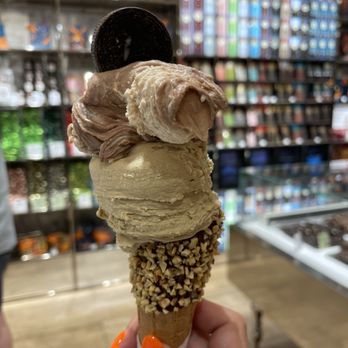 Venchi - Pistachio and chocolate hazelnut- Regular scoop on a cone dipped in chocolate - Chocolatiers & Shops Near Me - New York, New York Venchi - Pistachio and chocolate hazelnut- Regular scoop on a cone dipped in chocolate - Chocolatiers & Shops Near Me - New York, New York