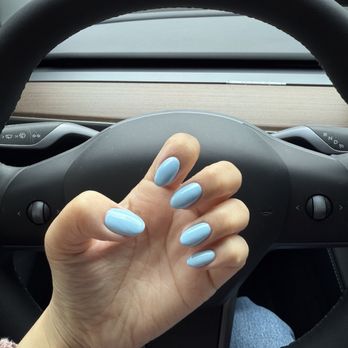 Queenie Nailartist - baby blue on natural nails - Nail Technicians Near Me - Temple City, California Queenie Nailartist - baby blue on natural nails - Nail Technicians Near Me - Temple City, California