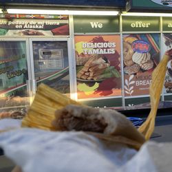 Mexico Lindo Mini Market - Pork tamales! Best I ever had in Alaska!