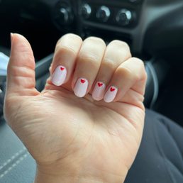 Gel manicure with overpriced design
