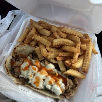 A & D Buffalos - Chicken Philly cheesesteak and fries - Chicken Wings Near Me - Haltom City, Texas