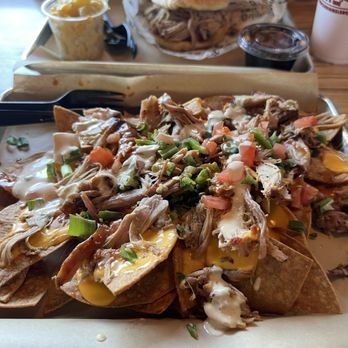 Moe's Original Bar B Que - Nachos and bbq sandwich - Barbeque Near Me - Wilmington, North Carolina
