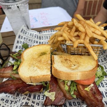 Northern Taphouse - NTH Ultimate BLT- the bacon is very thick and almost hard to eat. The flavors were good though! - Burgers Near Me - Lakeville, Minnesota Northern Taphouse - NTH Ultimate BLT- the bacon is very thick and almost hard to eat. The flavors were good though! - Burgers Near Me - Lakeville, Minnesota