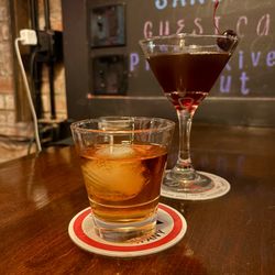 The Saturn Lounge - rye on rocks and a cocktail