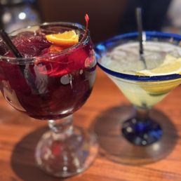 Sangria and margarita