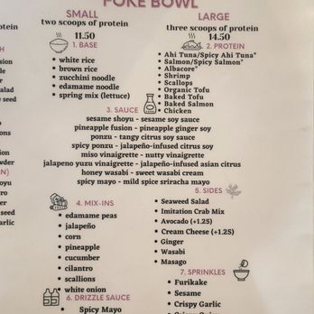 Square Root Poké - Menu - Poke Near Me - Katy, Texas
