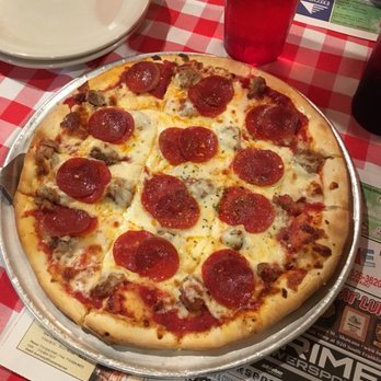 Luigis Pasta & Pizza - Sausage and pepperoni with traditional crust! Yummy! - Pizza Near Me - Shawano, Wisconsin Luigis Pasta & Pizza - Sausage and pepperoni with traditional crust! Yummy! - Pizza Near Me - Shawano, Wisconsin