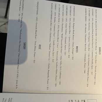 Sunday Vinyl - Menu - Wine Bars Near Me - Denver, Colorado