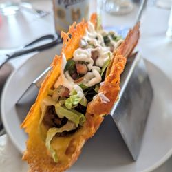 Hey Y’all - Double decker beef taco - crispy, cheesy, great flavor