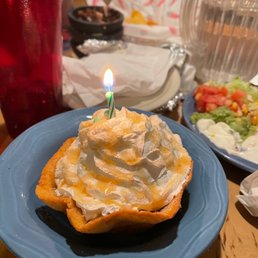 a birthday cake with a lit candle