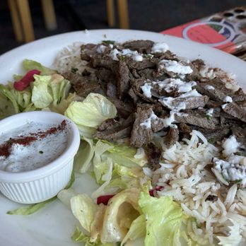 Beirut Grill & Sushi - Gyro plate. Son thought he was getting the gyro sandwich. - Lebanese Near Me - Englewood, Colorado Beirut Grill & Sushi - Gyro plate. Son thought he was getting the gyro sandwich. - Lebanese Near Me - Englewood, Colorado