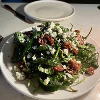 Ceron Kitchen - Baby kale salad with poached pears and candied pecans. - New American Near Me - Alameda, California