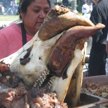 Olvera Street - Cow's head on Cinco de Mayo Weekend - Local Flavor Near Me - Los Angeles, California