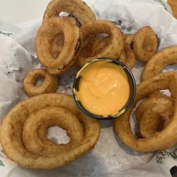 Onion rings and fabulous dipping sauce