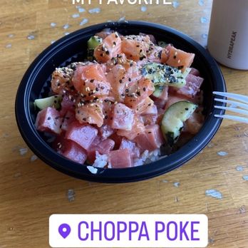 Choppa Poke - Small Bowl, ahi, salmon cucumber miso and house sauce - Poke Near Me - Goleta, California